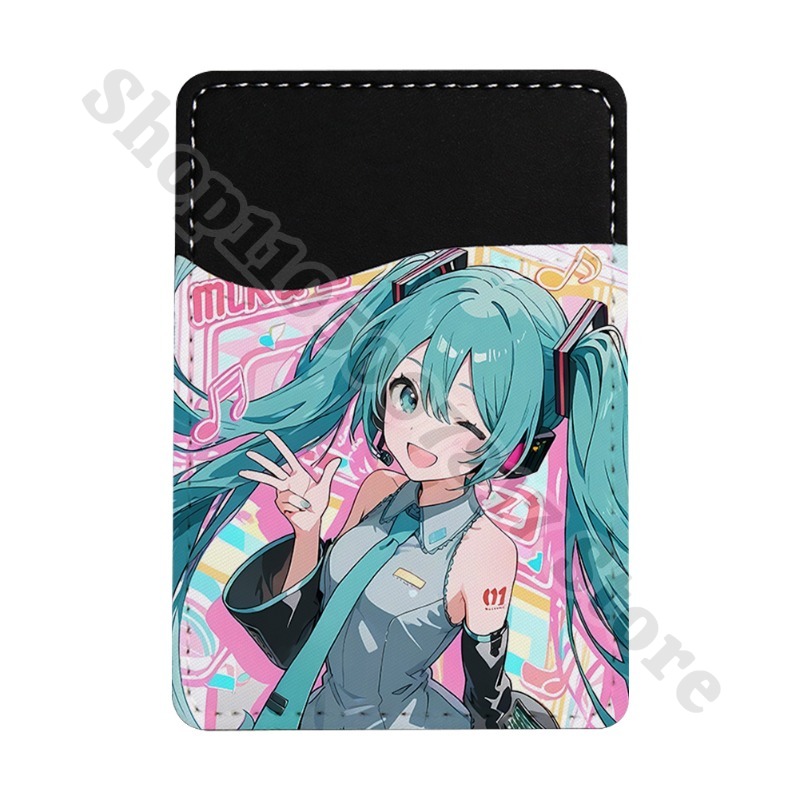 Phone Accessories Useful - อุปกรณ์ตกแต่งโทรศัพท์สุดสร้างสรรค์ กระเป๋าสตางค์บางเฉียบ ลายฮัตสึเนะ มิกุ อนิเมะน่ารัก ที่ใส่บัตรเครดิต
