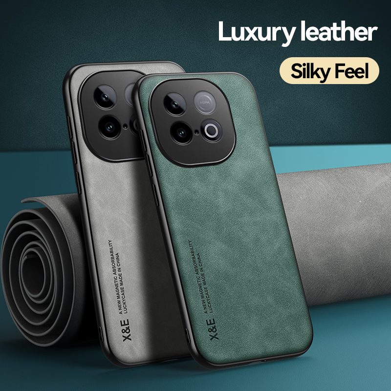 Phone Accessories Holder Car - ซองหนังหรูหราสําหรับ vivo iQOO Z10 Turbo ผู้ถือรถแม่เหล็กโทรศัพท์สําหรับ