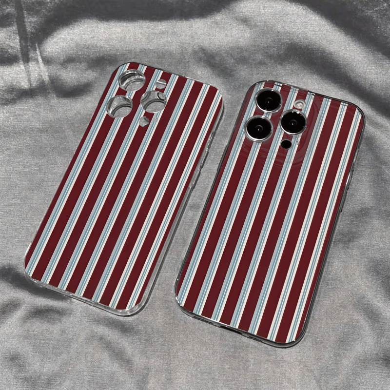 เคสโทรศัพท์นุ่มลายทางสีเบอร์กั - Apple Iphone 15 บทวิจารณ์และราคา