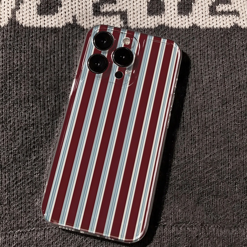 เคสโทรศัพท์นุ่มลายทางสีเบอร์กั - Apple Iphone 15 บทวิจารณ์และราคา